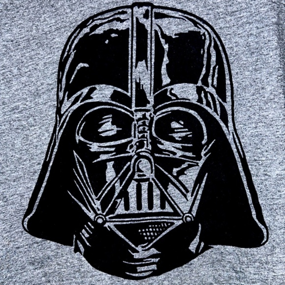 Star Wars Darth Vader 3D T-shirt Dark Gray and Black Men’s 2XL Short Sleeve